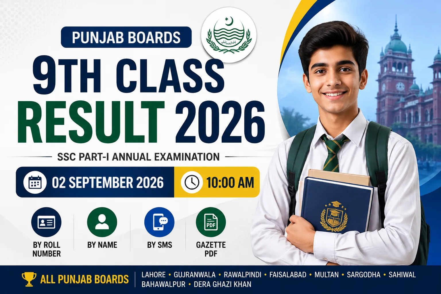 Punjab 9th Class Result 2026 – Date, Time, Check by Roll Number, Name, SMS & Gazette